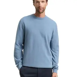 TOM TAILOR Herren Strickpullover Faded Denim Blue, 3XL