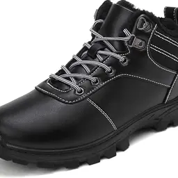 ricema Winterstiefel für Herren und Damen - Warm und Rutschfest, Ideal für Schnee und Alltag, Schwarz, Größe 39 EU