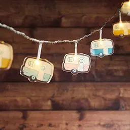 Lights4fun 12er LED Lichterkette für Wohnmobil & Camper, batteriebetrieben mit Timer, warmweiß, 2,15 m