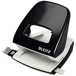 Leitz Metall Locher für 30 Blatt, ergonomisches Design, schwarz, 50080095