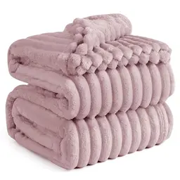 BEDSURE Kuscheldecke für Zimmer Deko - Weiche Rosa Decke, 230 x 270 cm, Ideal als Sofadecke oder Geschenk für Frauen