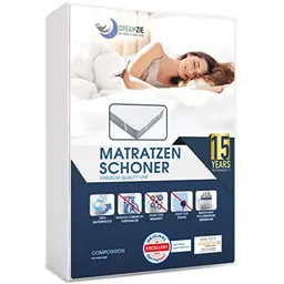 Dreamzie Matratzenschoner 180x200 Wasserdicht, Oeko-TEX Zertifiziert, Atmungsaktive Matratzenauflage