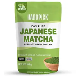 Matcha Pulver (100g, 50+ Tassen) - Japanisches Matcha Grüntee Pulver für Latte & Smoothies