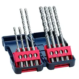 Bosch Hammerbohrerset SDS plus-3, 8-teilig, für Beton, Ø 5–10 mm, in Tough Box