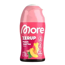 MORE Zerup Peach Iced Tea, zuckerfreier Sirup, vegan, ohne Kalorien, für bis zu 8 l Getränk, hergestellt in Deutschland