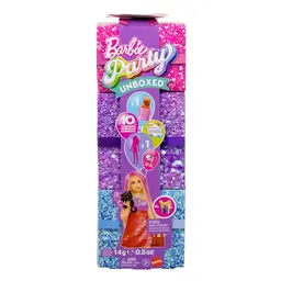 Barbie Glam Party Puppe mit 10 Überraschungen, inklusive roter glitzernder Farbwechseleffekt-Puppe