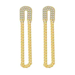 Dangle Creolen für Frauen - Ästhetische Gold- und versilberte Ohrringe