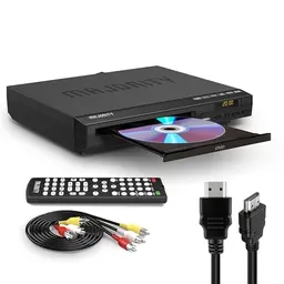 MAJORITY DVD Player | Region Free Mini DVD-Player für TV | 1080p Upscaling, USB & CD Wiedergabe