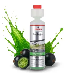 NIGRIN Performance Scheibenklar Konzentrat, 250 ml – Reinigungszusatz für Auto- Scheiben & Scheinwerfer, entfernt Insekten, Öl & Fett, schlierenfrei, ergiebig, ab 5°C