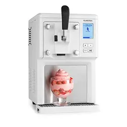 Klarstein Sweet Sundae - 1,5L Eiscrememaschine mit Kompressor, Auto-Kühlhaltefunktion, Edelstahl, weiß