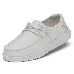 Hey Dude Wendy Glitter Moc Toe Shoes, Cloud Dust, Größe 32 EU
