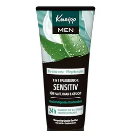 Kneipp MEN 3 in 1 Pflegedusche Sensitiv - Hautberuhigendes Duscherlebnis - 200ml