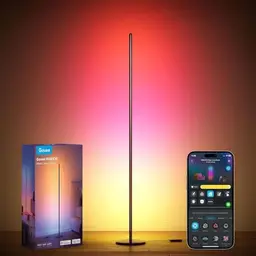 Govee RGBIC LED Stehlampe - Dimmbar, WiFi, Alexa & Google Assistant, 16 Millionen Farben, 58 Szenenmodi, Schwarz