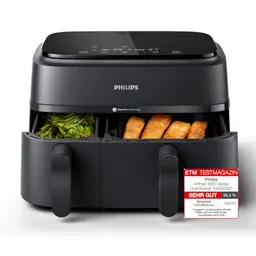 Philips Airfryer Dual Basket 3000 Serie, 9 L, Schwarz