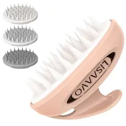 LISAAVO Kopfhautmassagegerät für Haarwachstum, Shampoo Bürste für Damen und Herren, 3 Härtegrade, Rosa