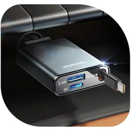 JOYROOM 3-in-1 Auto Ladegerät 57W USB C - Einziehbarer Zigarettenanzünder für iPhone 16/15, Samsung S24/S25, iPad und GPS