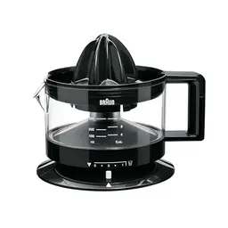 Braun CJ3000 BK Zitruspresse 350 ml, automatische Start/Stop, dimmbares Fruchtfleisch, schwarz