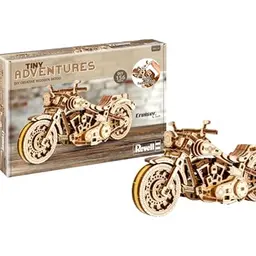 Revell Tiny Adventures Cruiser VTwin – Holzmodell mit Rückzugsmechanismus und Gummibandantrieb für Bewegung, ohne technische Details