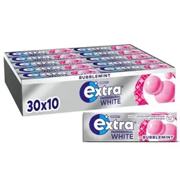 Extra Professional White Bubblemint Kaugummi, Zuckerfrei, Multipack mit 30x10 Dragees