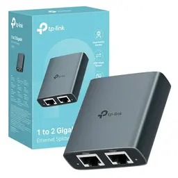TP-Link EH210 LAN Splitter 1 auf 2 | Gigabit Ethernet, Plug & Play, Aluminiumgehäuse, inkl. USB-Stromkabel & Cat 5e Kabel
