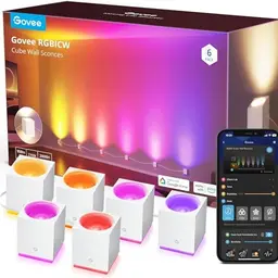 Govee RGBIC LED Wandleuchte - Dimmbar, Musik-Sync, Alexa-kompatibel für Wohnzimmer & Party Deko