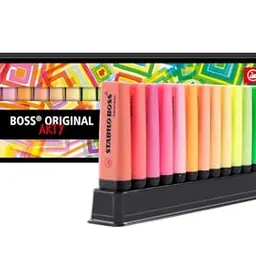 STABILO BOSS ORIGINAL ARTY 23er Set – 9 Leucht- und 14 Pastellfarben Textmarker