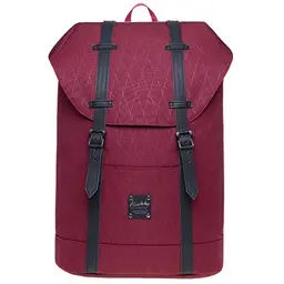 KAUKKO Rucksack mit Laptopfach für 15 Zoll - 22L, Rot
