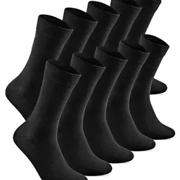 10 Paar Herren Business Socken Schwarz Baumwolle 43-46