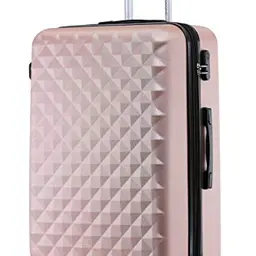 BEIBYE Zwillingsrollen Trolley Koffer Set (Rosa Gold, Größe L)