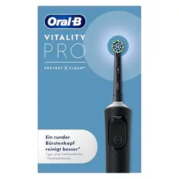 Oral-B Vitality Pro Elektrische Zahnbürste mit 3 Putzmodi und 1 Aufsteckbürste, Schwarz