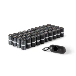 Amazon Basics Hundekotbeutel mit Spender und Leinenclip, 600 Beutel, Schwarz