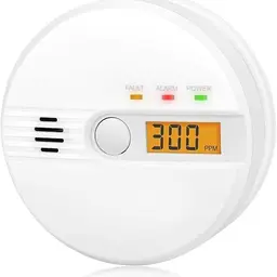 Kohlenmonoxid-Warnmelder mit LCD, 85dB Alarm, batteriebetrieben, mit Prüftaste, ohne Batterien, Gas-96776