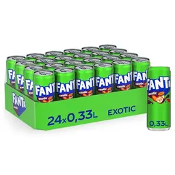 Fanta Exotic - Tropische Fruchtmischung, erfrischendes Softgetränk in 24 Dosen à 330 ml