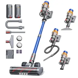 Fieety Akku Staubsauger mit 2 Akkus, kabellos, 130 Min Laufzeit, 50 Kpa, 600 W, Aromatherapie, Wandhalterung, 1,5 m Schlauch