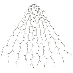 SALCAR 3m Weihnachtsbaumbeleuchtung mit 10 Girlanden und 350 bunten LEDs, wasserdicht für Bäume bis 350cm