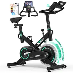 ONETWOFIT Heimtrainer 2026 mit LCD-Display, einstellbarem Widerstand und Tablet-Halterung, bis 160 kg