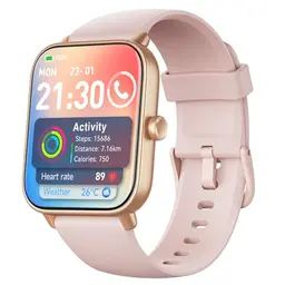 Smartwatch für Damen mit Telefonfunktion, 1.8" Display, Herzfrequenz- und Schlafmonitor, 110 Sportmodi, IP68 wasserdicht, kompatibel mit Android und iOS