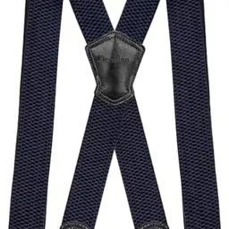 Decalen Hosenträger für Herren 4 cm Breit, Einstellbar und Elastisch, X Style (Marineblau)