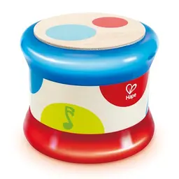 Hape Baby-Trommel - Rollendes Musikspielzeug für Kleinkinder, batteriebetrieben, ab 6 Monaten
