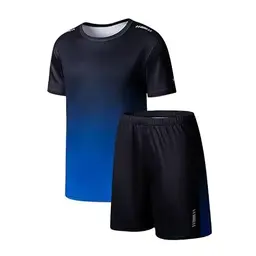 Zerfoogh Jungen Sport-Set Kurzarm-T-Shirt und Shorts, leicht, atmungsaktiv, ideal für Schule & Freizeit, 5-12 Jahre