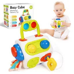Adeokay Montessori Motorikwürfel – 9 in 1 Spielzeug für 1-3 Jahre, ideal für Babys ab 6 Monaten