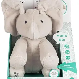GUND Flappy singender und sprechender Elefant, ca. 30 cm, Guck-Guck-Spielzeug