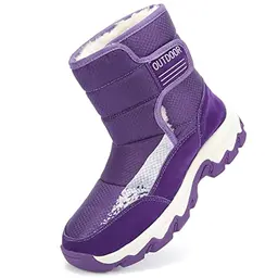 ASOCO DREAM Damen Schneestiefel Warm Gefütterte Winterstiefel Wasserdicht Rutschfest, Lila, 42 EU