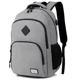MoFut Rucksack für Herren und Damen, Wasserdichter Reiserucksack mit 15,6" Laptopfach, ideal für Schule und Reisen (Hellgrau)