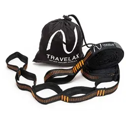 Travelax Hängemattenaufhängung - 180 kg - Einfach aufhängen und entspannen mit Baumschutz