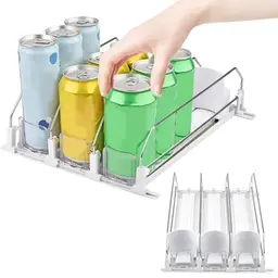 KYYGKY Kühlschrank Organizer für Getränke und Dosen (31 x 25 x 8 cm)