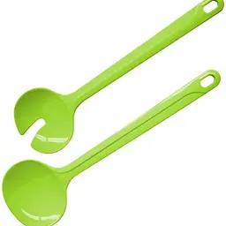 Fackelmann Salatbesteck TROPICAL, ergonomisches Vorlegebesteck (Grün), 1 Stück
