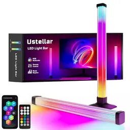 Ustellar RGB LED Lightbar, 360° TV Hintergrundbeleuchtung, USB RGB Ambient Lampe mit Musik Sync, Steuerbar über App für Gaming und Wohnzimmer