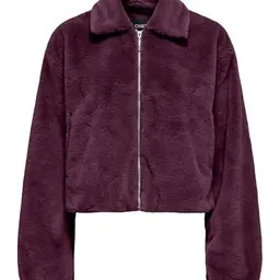ONLY Damen Onldana Life Faux Fur Jacke, Mauve Wein, Größe S