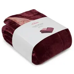 s.Oliver Kuscheldecke 150x200 - weich und warm, dunkelrot